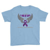 my hero is now my angel pancreatic cancer awareness Youth Tee