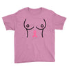 breast with pink ribbon Youth Tee