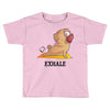 yoga pug exhale Toddler T-shirt