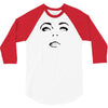 girl eye face black 3/4 Sleeve Shirt