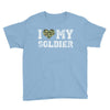 i love my soldier regular camouflage Youth Tee