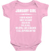 Super January Girl Baby Onesie
