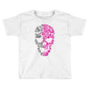 two coloured patterned skull   mens funny Toddler T-shirt