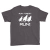 run forest run white color Youth Tee