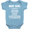 Super May Girl Baby Onesie