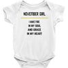 November Girl Baby Onesie