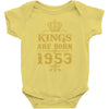 kings are born in 1953 Baby Onesie