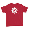 steering wheel sail boat funny Youth Tee
