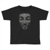 v for vendetta mask guy fawkes cool girls womens cotton t shirt dw01 Toddler T-shirt