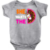 She Wants The D - Dunkin Donuts Baby Onesie