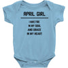April Girl Baby Onesie