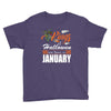 Halloween Kings Are Born In January Youth Tee