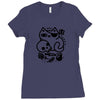 badass cat Ladies Fitted T-Shirt