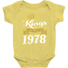 kings are born in 1978 Baby Onesie