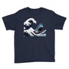 Great White Wave Shark Youth Tee