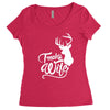 trophy wife deer Women's Triblend Scoop T-shirt