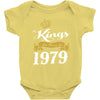kings are born in 1979 Baby Onesie