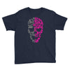 two coloured patterned skull   mens funny Youth Tee