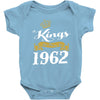 kings are born in 1962 Baby Onesie