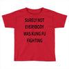 surely not everybody was kung fu fighting Toddler T-shirt