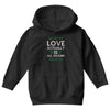 Love Actually Is All Around Ugly Christmas for dark Youth Hoodie