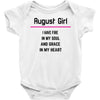 August Girl Baby Onesie