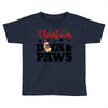 christmas dogs and paws Toddler T-shirt