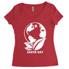 earth day planet Women's Triblend Scoop T-shirt