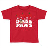 christmas dogs and paws Toddler T-shirt