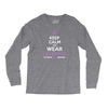 Keep Calm And Wear Lavender (For General Cancer Awareness) Long Sleeve Shirts