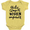 girls compete, women empower Baby Onesie