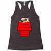 snoopy parody pug w Racerback Tank