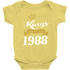 kings are born in 1988 Baby Onesie
