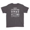 I Am A Cycling Man white letter Youth Tee