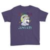 unicorns are born in january cute unicorn Youth Tee