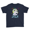 unicorns are born in july cute unicorn Youth Tee