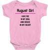 August Girl Baby Onesie
