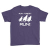 run forest run white color Youth Tee