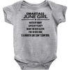 Smartass June Girl Baby Onesie