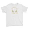 i'd rather be hunting deer antlers ammo hunt gear merica cool Youth Tee