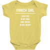 March Girl Baby Onesie