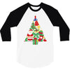 christmas tree made of bells stocking santa 3/4 Sleeve Shirt