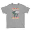 ugly dinosaur merry christmas Youth Tee