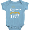queens are born in 1977 Baby Onesie