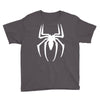 spiderman white logo Youth Tee