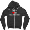 i' love my helicopter pilot Zipper Hoodie