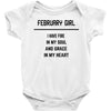 February Girl Baby Onesie