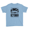 kings are born in october Youth Tee
