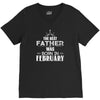 The Best Father Was Born In Februay V-Neck Tee