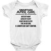 Smartass April Girl Baby Onesie